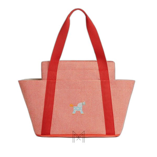 Túi xách Hermes Animaux Nattes màu cam chính hãng MTH011