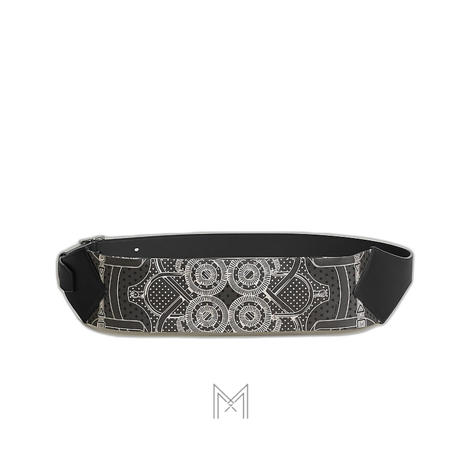 Túi đeo hông Hermes Banasilk màu đen hoạ tiết MTH047 2026 Túi đeo hông Hermes Banasilk màu đen hoạ tiết MTH047 2026