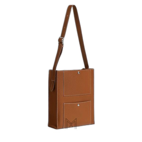 Túi đeo chéo Hermes Cab'H màu nâu authentic MTH088