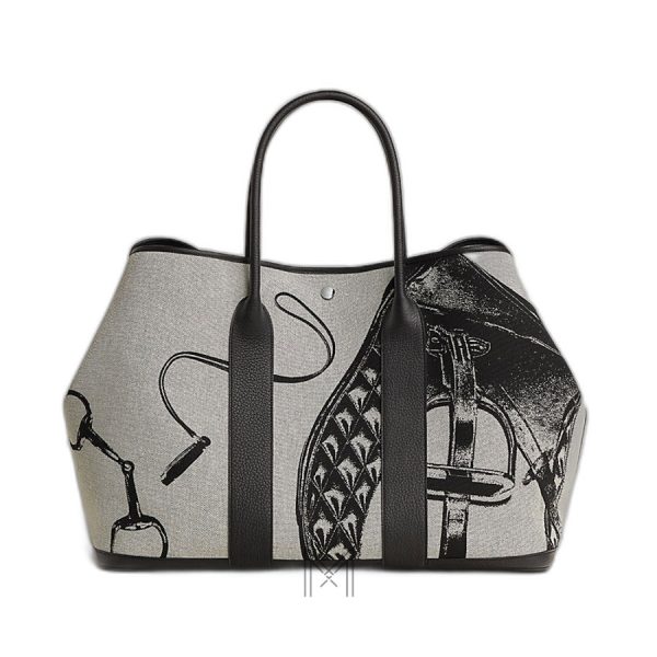 Túi xách Hermes Garden Party Voyage 49 hoạ tiết authentic MTH086