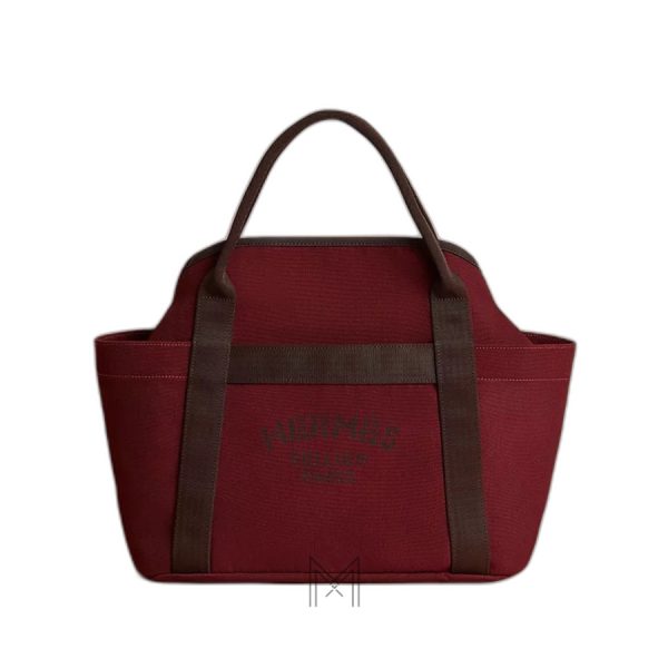 Túi xách Hermes Grooming màu đỏ chính hãng MTH040