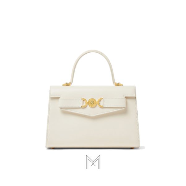 Túi xách da Versace Medusa 95 màu trắng kem hoạ tiết MTV236