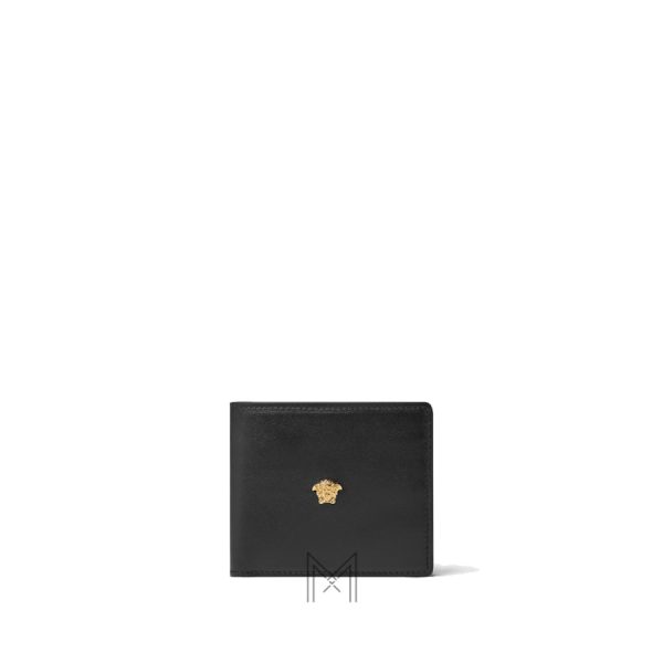 Ví ngắn Versace Medusa Biggie màu đen hàng hiệu MVV04