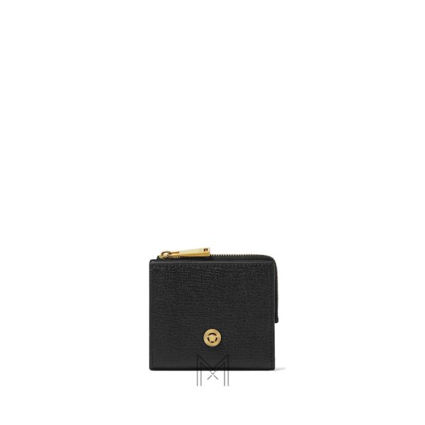 Ví ngắn Versace Medusa Biggie da màu đen authentic MVV07