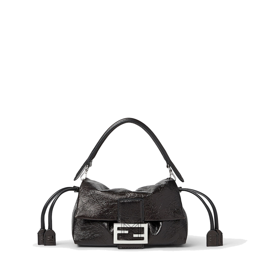Túi xách Fendi Baguett Soft nappa màu đen khoá bạc MHH032 2026 Túi xách Fendi Baguett Soft nappa màu đen khoá bạc MHH032 2026