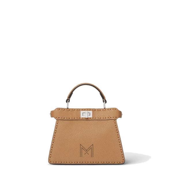 Túi xách đeo chéo Fendi Peekaboo ISeeU Petite màu nâu MHH092