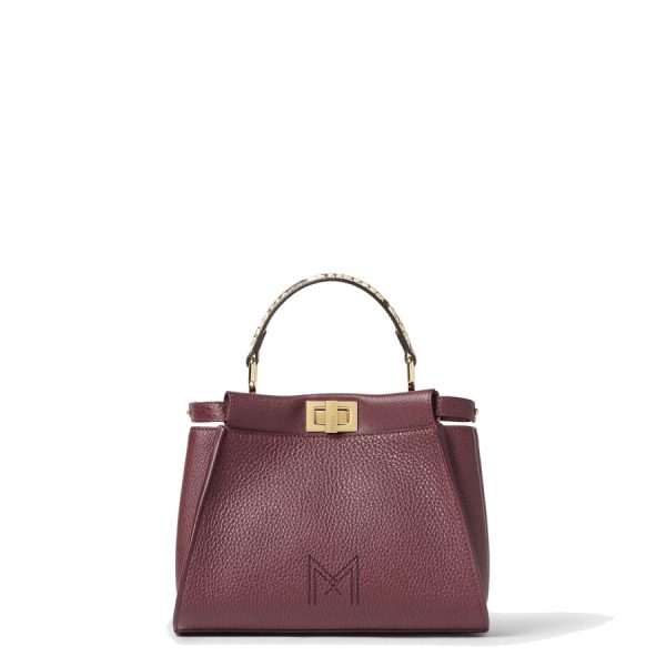 Túi xách đeo chéo da Fendi Peekaboo chính hãng màu đỏ MHH098