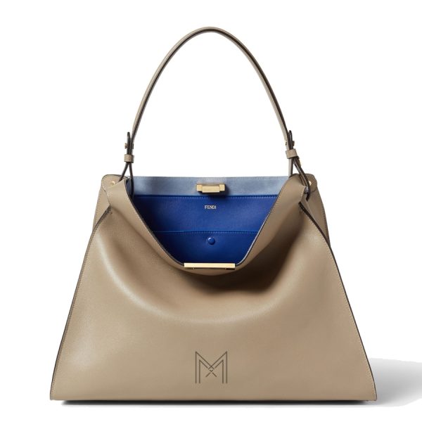 Túi xách Fendi Way màu be nội thất xanh chính hãng MHH087