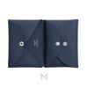 Ví đựng thẻ Hermes Calvi Duo Compact màu xanh da sần MVH85 2026