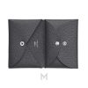 Ví ngắn Hermes Calvi Duo Compact màu đen xám bão chính hãng MVH72 2026