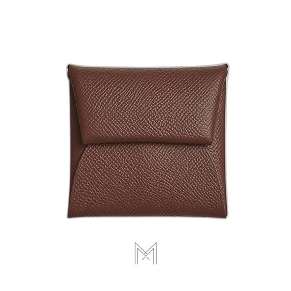 Ví đựng thẻ Hermes Bastia da Epsom màu nâu MVH38