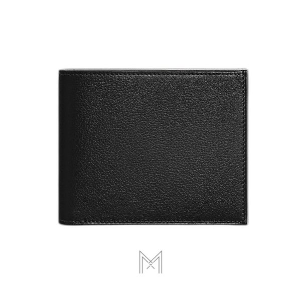 Ví đựng thẻ Hermes Citizen Twill Compact màu đen da sần MVH118