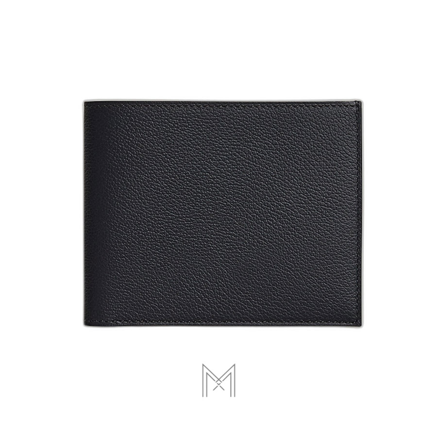 Ví ngắn Hermes Citizen Twill Compac màu đen caban da sần MVH121 2026 Ví ngắn Hermes Citizen Twill Compac màu đen caban da sần MVH121 2026