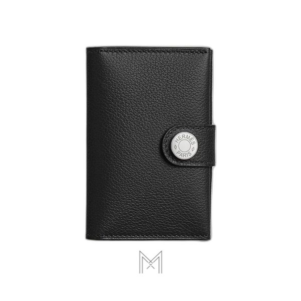 Ví đựng thẻ Hermes R.M.S màu đen chính hãng MVH64