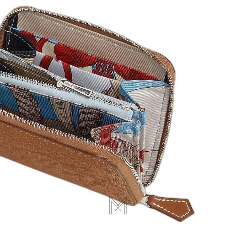 Ví ngắn Hermes nữ khoá kéo Zip màu nâu da Epsom chính hãng MVH02 2026 Ví ngắn Hermes nữ khoá kéo Zip màu nâu da Epsom chính hãng MVH02 2026
