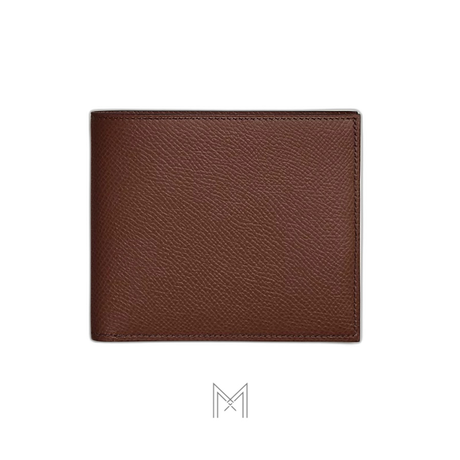 Ví ngắn Hermes MC² Copernic màu nâu đất da sần MVH16 2026